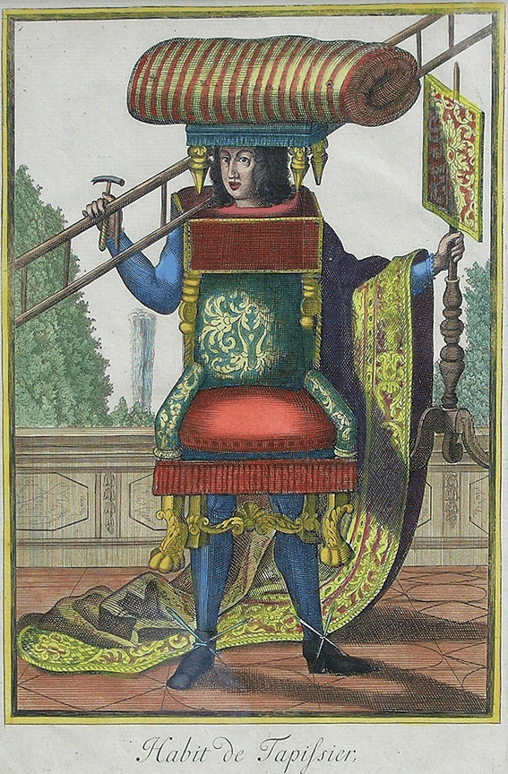 Gravure habits du tapissier XVIII